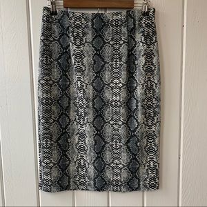 Kate Kasin Womens Snakeskin Pencil Skirt Sz Large